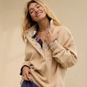 Aerie quarter snap sweatshirt xs